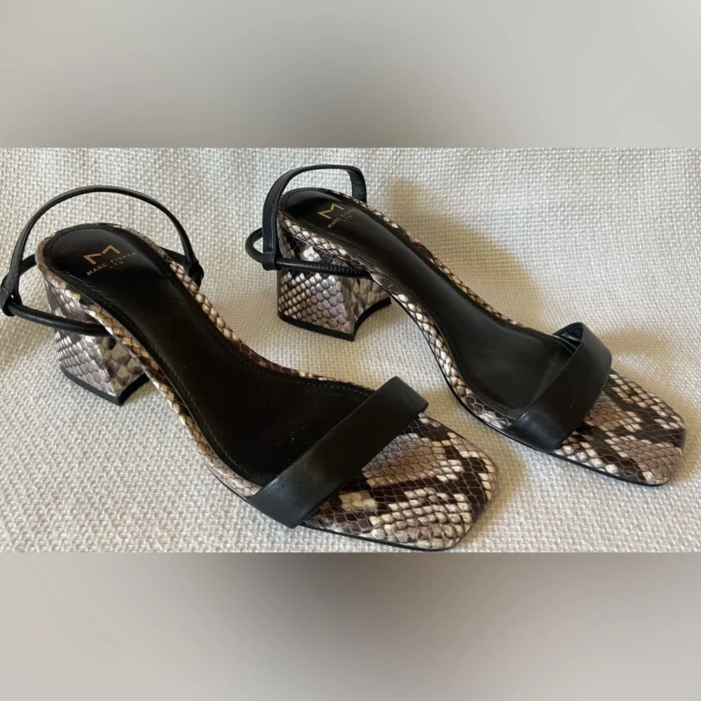 Marc Fisher reptile print sandals - Picture 9 of 11